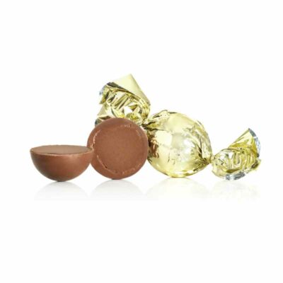 Fyldte chokoladekugler m/ karamel - Guld - 1 kg