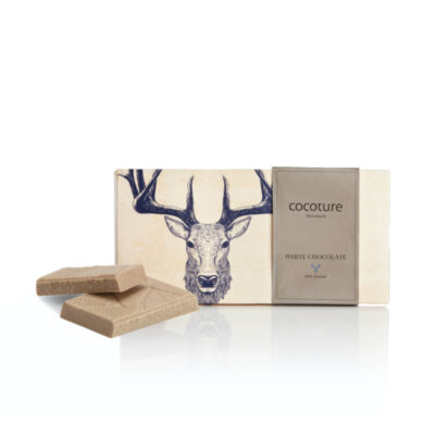 Cocoture chokoladeplade - Hvid chokolade med lakrids - 55g
