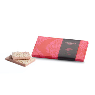 Cocoture chokoladeplade - Hvid chokolade med hindbær - 55g